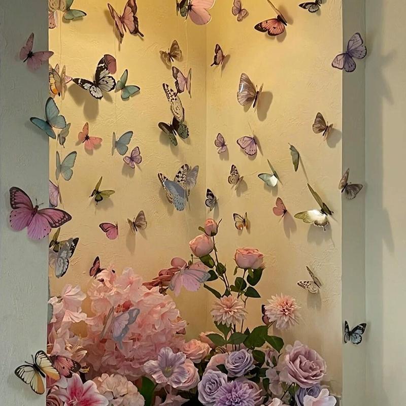 32pcs/set Photo Background Photography Props Colorful Butterfly Accessories Black and White Butterfly Creative 2 Colors