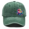 Colorful Flower Print Snapback Baseball Hat, Dad Hat Casual Slouchy Inelastic Lightweight Adjustable Sun Hat