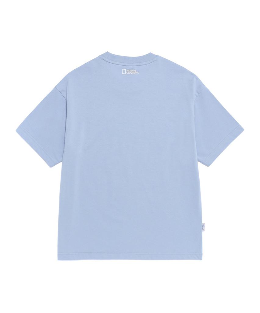 NATIONALGEOGRAPHIC N262Uts908 Vacation Graphic Semi-Overfit Short Sleeve T-Shirt Storm Blue