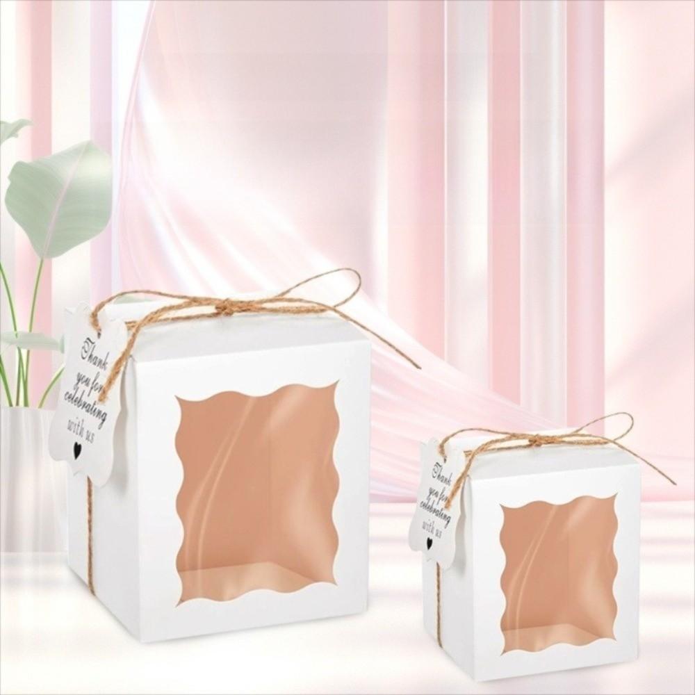 10pcs Top Quality Clear Window Packaging With Tags Folding Retro Boxes Special Occasions