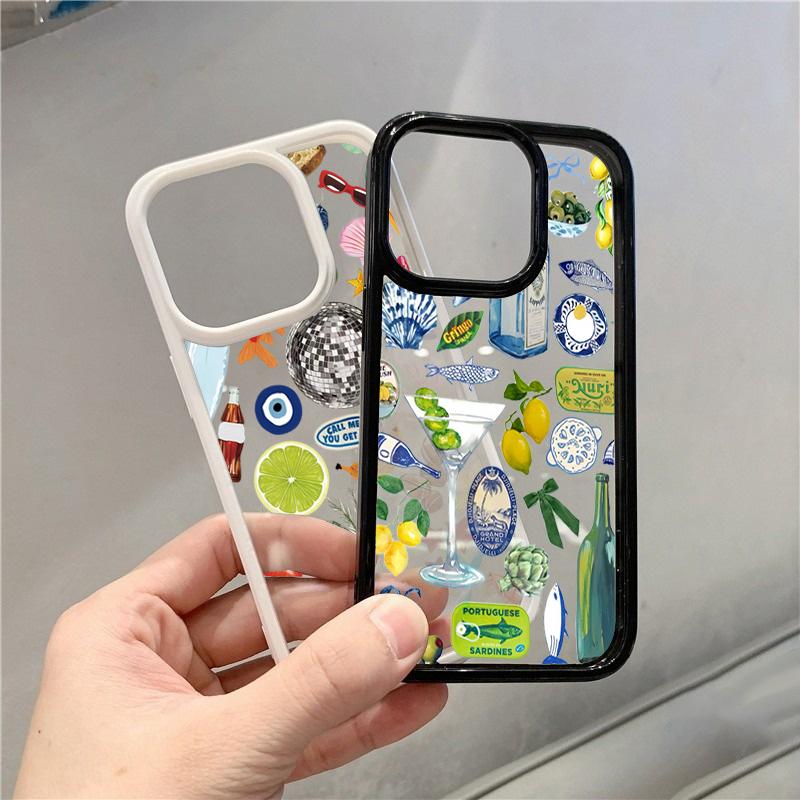 Seaside Scenery Wine Lemon Case for Samsung Galaxy S25 S24 Ultra A55 A56 A36 A26 A06 A16 A54 A35 A15 A52 A34 5G S23 S21 FE Cover
