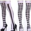 Полосатые носки до середины икры с ромбовидным узором для косплея клоуна