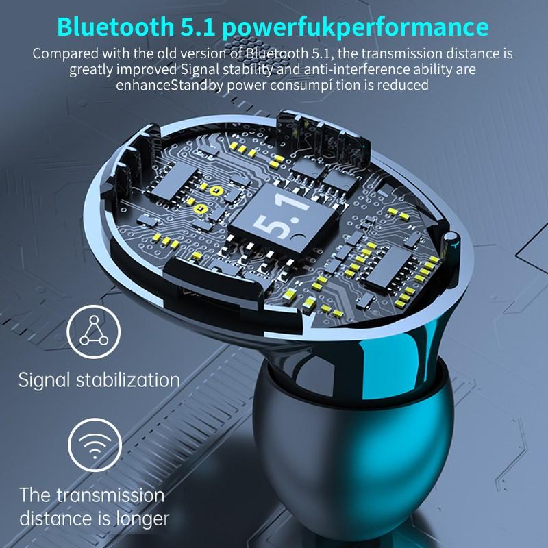 QUEED Беспроводная Bluetooth-гарнитура TWS 5.1 с двойным вызовом Power Touch