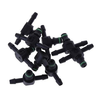 10Pcs T Type Connector Pipe Injector Assy Return Oil Backflow Hose Joiner Tube Fuel For 110 Series Injector
