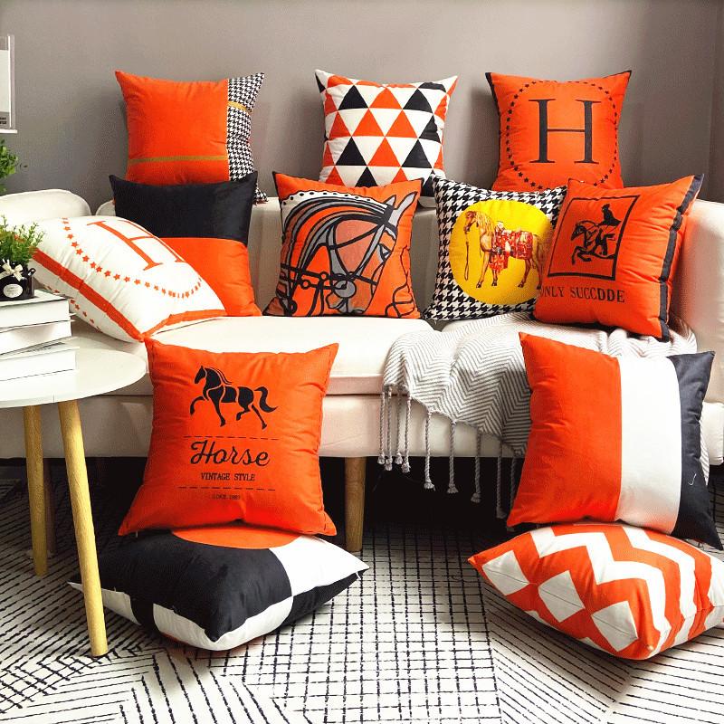 Дом Скандинавский Чехол для диванной подушки Чехол для подушки для дивана Автомобильный Утолщенный Короткий Плюшевый Чехол для подушки Без наволочки