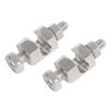 External Hex Copper Grounding Cable Clip Clamp 1/2Pcs Cost Effective for DIY Solar PV Module Installation Projects