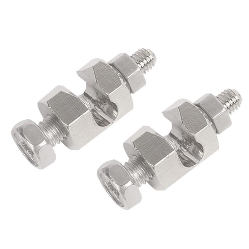 External Hex Copper Grounding Cable Clip Clamp 1/2Pcs Cost Effective for DIY Solar PV Module Installation Projects