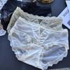 Ladies Spring Summer Sexy Hollowed-out Light Luxury Comfortable Ice Gauze Panties