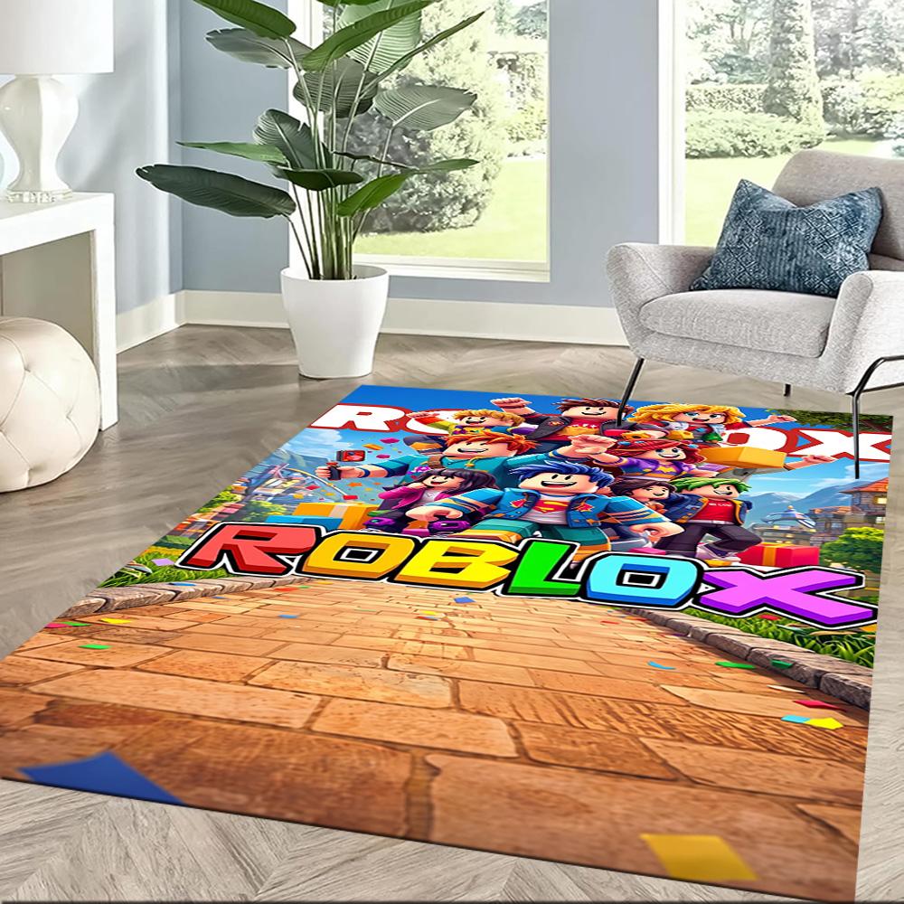 Roblox 392 Carpet Design for Bedrooms Living Rooms Outdoor Foyer Anti-slip Rug Anime Office Decor Perfect Gift for Women/Men