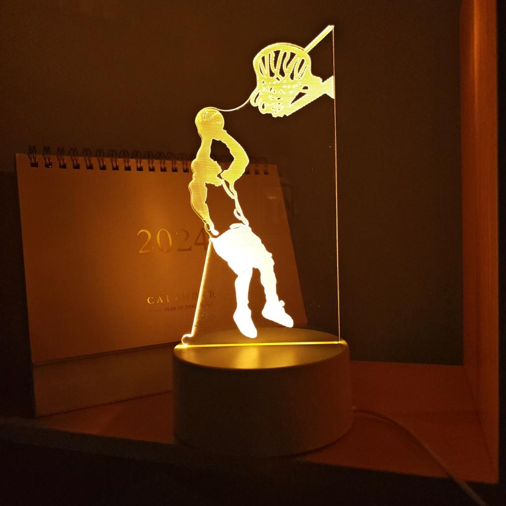 3D Креативный Спортивный Ночник Баскетбол, Украшение для Спальни Гостиной, Настольный Декоративный Светильник