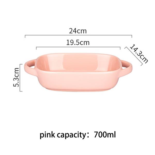 Ceramic Baking Disher Rectangular Bakeware Pan  Dish For Cooking Meat Kitchen Utensils Fruit Snacks Plate Cake