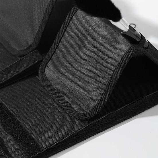 Сумка для кистей для макияжа, 15 отделений, водонепроницаемая ткань Оксфорд, складная портативная стоячая губная помада, карандаш для бровей, косметический держатель для кистей, сумка-органайзер