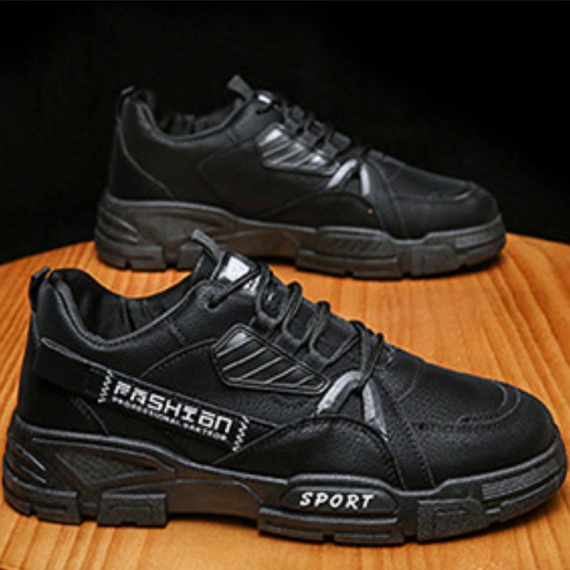 Fashion Men's Sneakers Designers PU Leather Casual Sports Shoes Men Leisure Male Walking Low Help Lace-up Platform Shoes Tenis Hombres