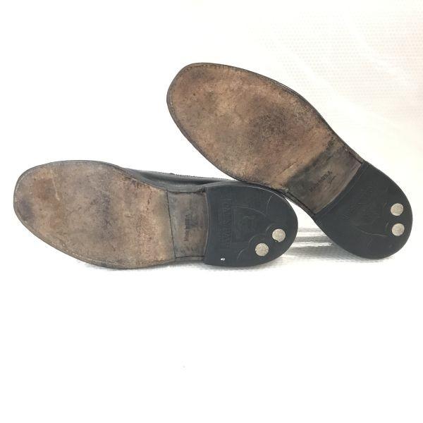 70s-80s IBILEY’S CAT'S PAW Heel Pebbled Leather Long Wingtip 9.5D 27-27.5cm Black(USED)