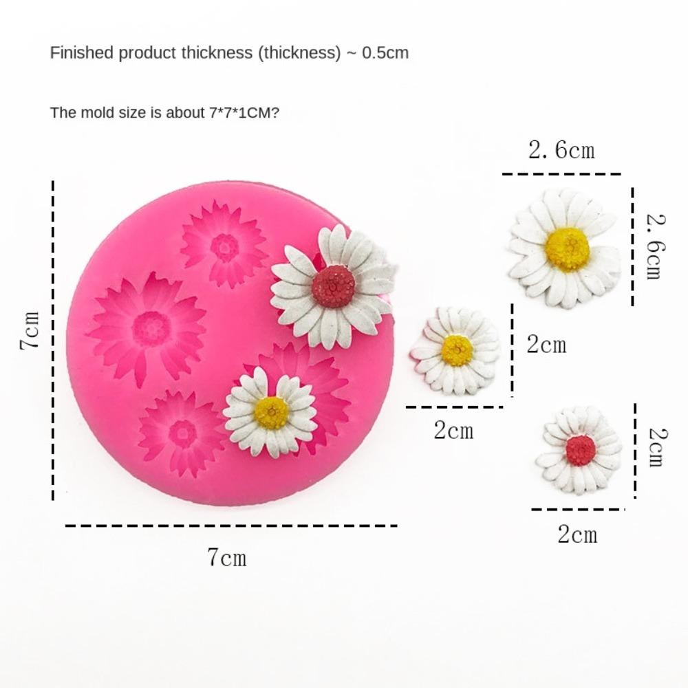 Cake Decoration Flower Silicone Mold Daisy Candle Mold Fondant Craft Baking Tool  Home Kitchen DIY