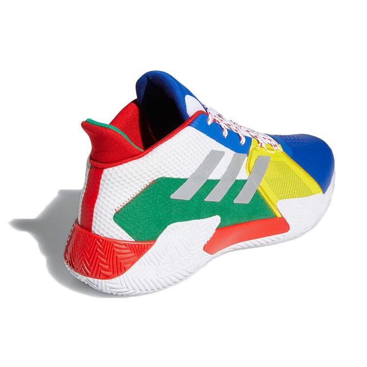 adidas Court Vision 2.0 Кроссовки мужские с круглым носком, на шнуровке, из синтетической кожи, дышащие, средней высоты, для баскетбола, белые, красные, синие FZ1457