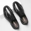 Fashion Hand-Stitched Male Oxford Shoes Comfortable Lace-Up Business Shoes Fashion Mens Formal Dress Footwear Thick Bottom Derby Shoes
