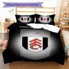 Fulham F.C  Pattern Bedding Quilt Set Quilt Cover Pillowcase Home Decoration Birthday Gift (1 * duvet cover + 2 * pillowcase, without core)