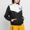 Vans Letter Logo Print Color Block Windbreaker Jacket Women Jackets Black VN0A47V8BLK