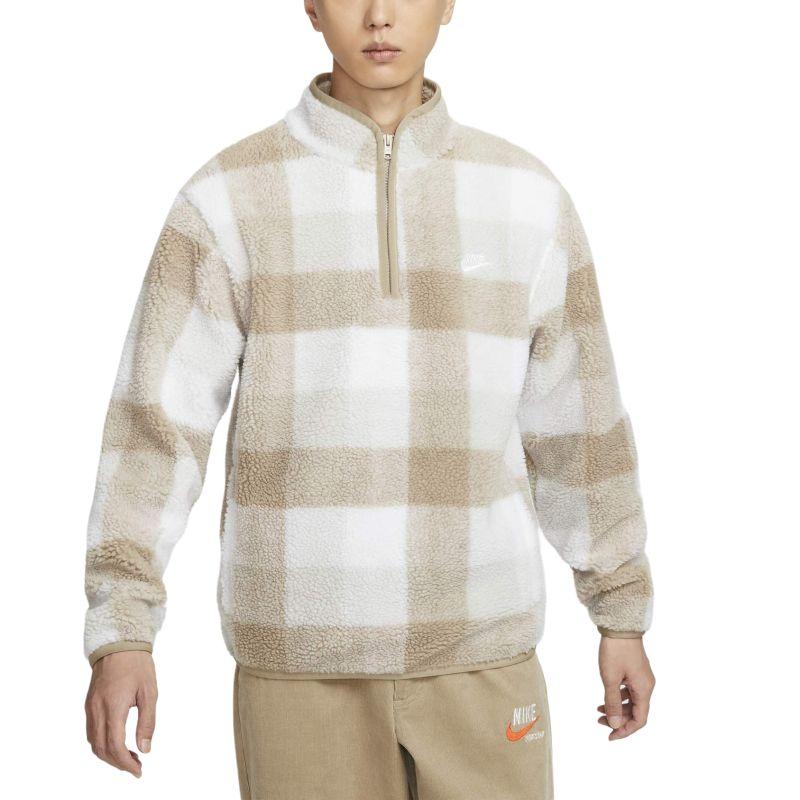 Nike Удобная мягкая флисовая куртка с воротником-стойкой Мужские куртки Khaki Sail-White Light-Bone FZ0898-247
