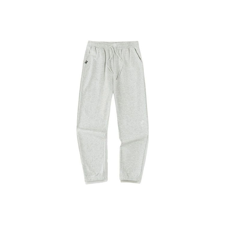 Anta Lifestyle Series Solid Color Knitted Casual Sports Pants Women Bottoms Gray 162328303-2