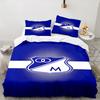 3PCS Blue Shield Emblem Millo-narios Bedding set,Ideal for1pc Duvet Cover And 2pcs Pillowcases Perfect for Christmas Ideal for Bedroom, Dormitory