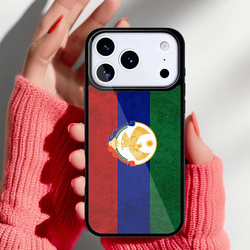Dagestan National Flag Phone Case for iPhone 17 16 15 14 13 Pro Max Back Cover for 12 11 Pro Coque