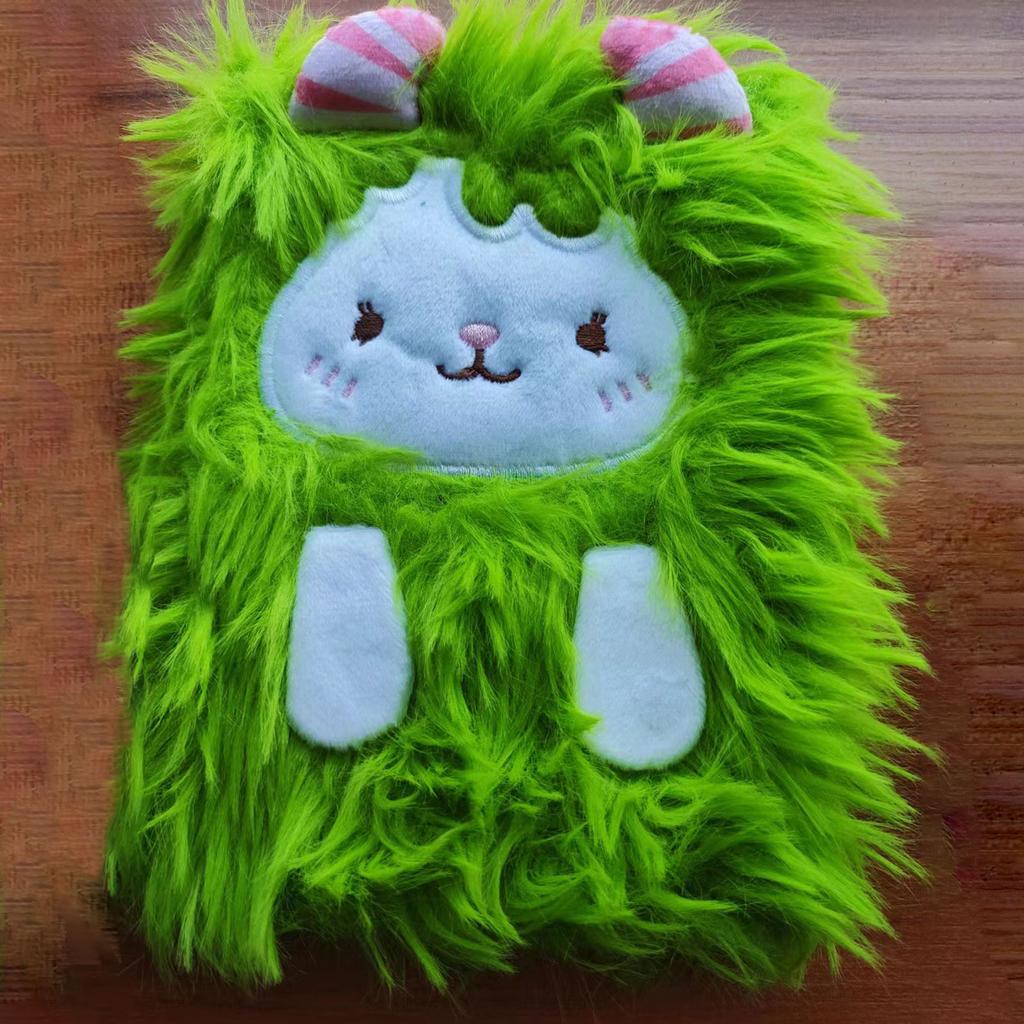 Плюшевый блокнот-дневник, милый мультяшный пушистый блокнот, 112 страниц, дневник, ежедневник, ручной счет, блокнот кавайный студент