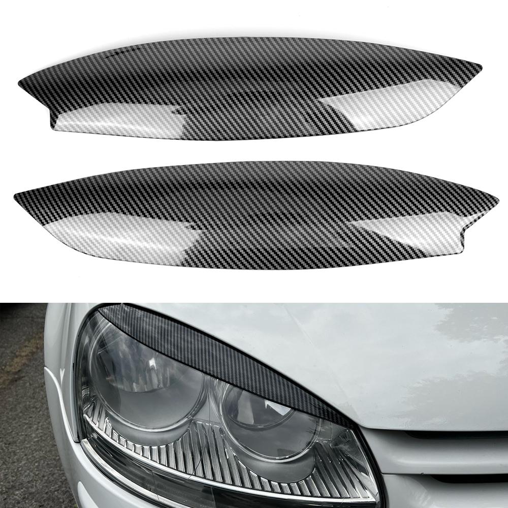 For VW GOLF 5 MK5 Volkswagen Golf5 2005-2007 Car Headlights Eyebrow Eyelids Cover Carbon Fiber Sticker Decorative Accessories