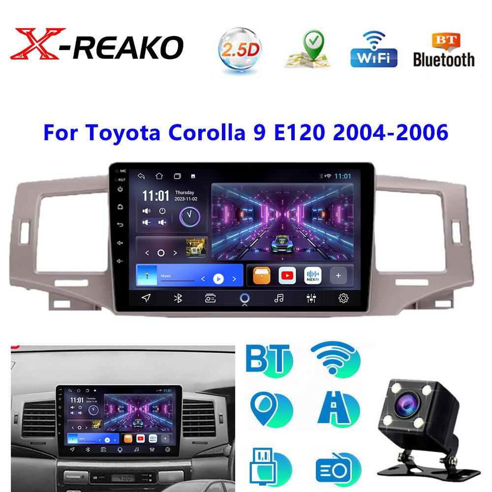 Android 12 Auto Radio For Toyota Corolla 9 E120 2004-2006 Stereo Car Multimedia Video Player 2din Carplay GPS Navi