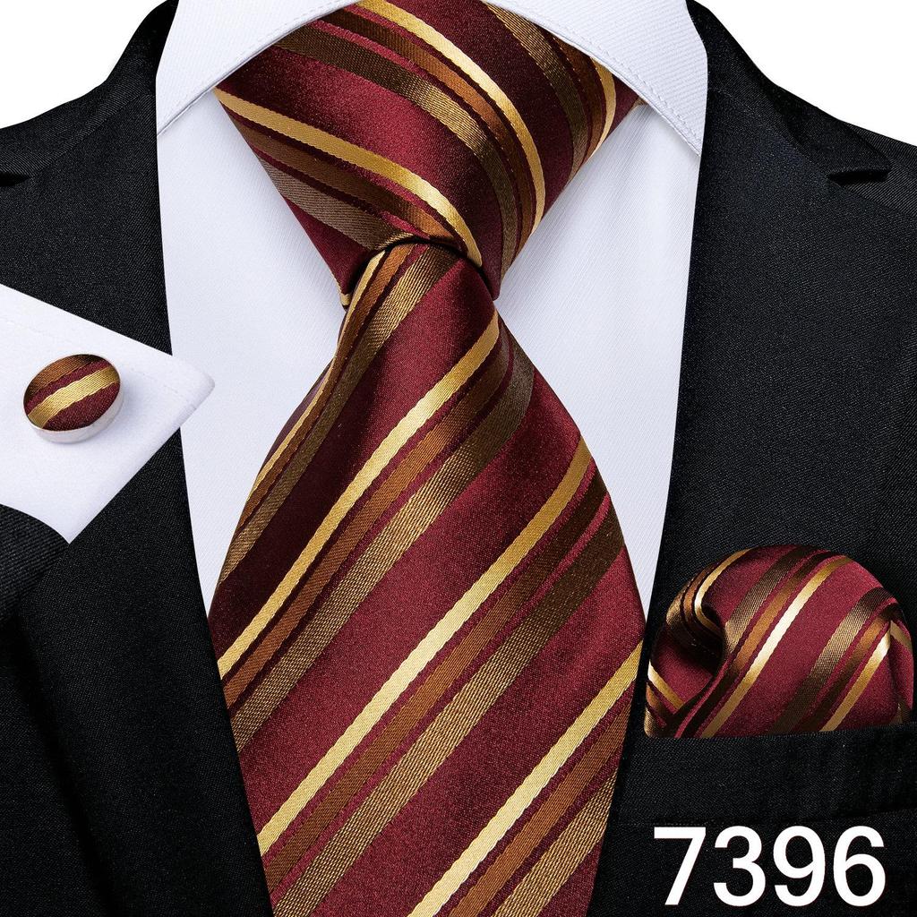 Dibangu Мужской галстук, карманный квадратный набор запонок для свадебной деловой вечеринки