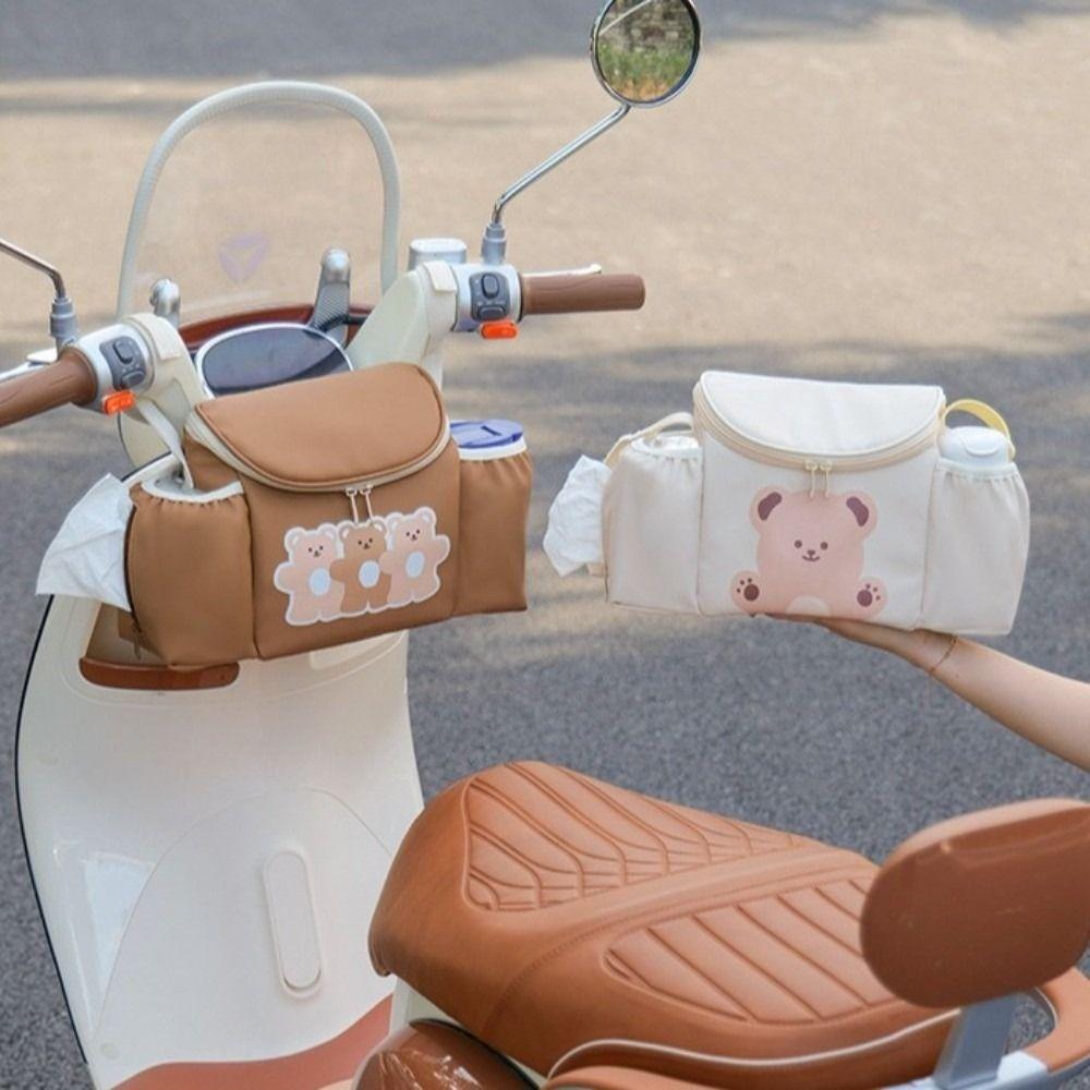 PU Leather Bicycle Handlebar Bag Waterproof Mountain Bike Bag for Cycling