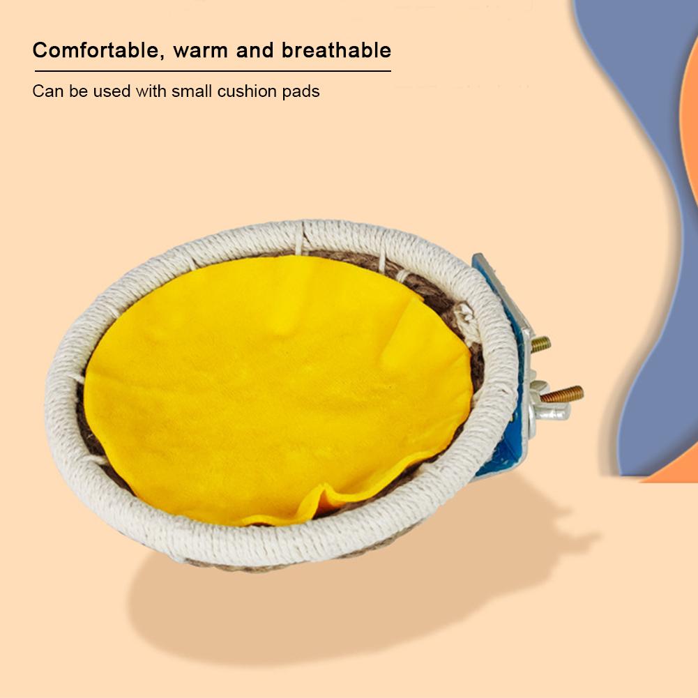 Гнездо для птиц из хлопковой веревки ручной работы, Голубятня, Гнездо, Клетка для птиц, Уличное декоративное плетеное подвесное гнездо для попугая
