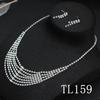 Luxury Diamond Necklace Earrings Set Party Wedding Dress Dinner Accessories Sexy Rhinestone Necklace Earrings Chain for Girls