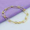 925 Silver Minimalist Gold Chains Charm Bracelets For Women Girls Wedding Jewelry