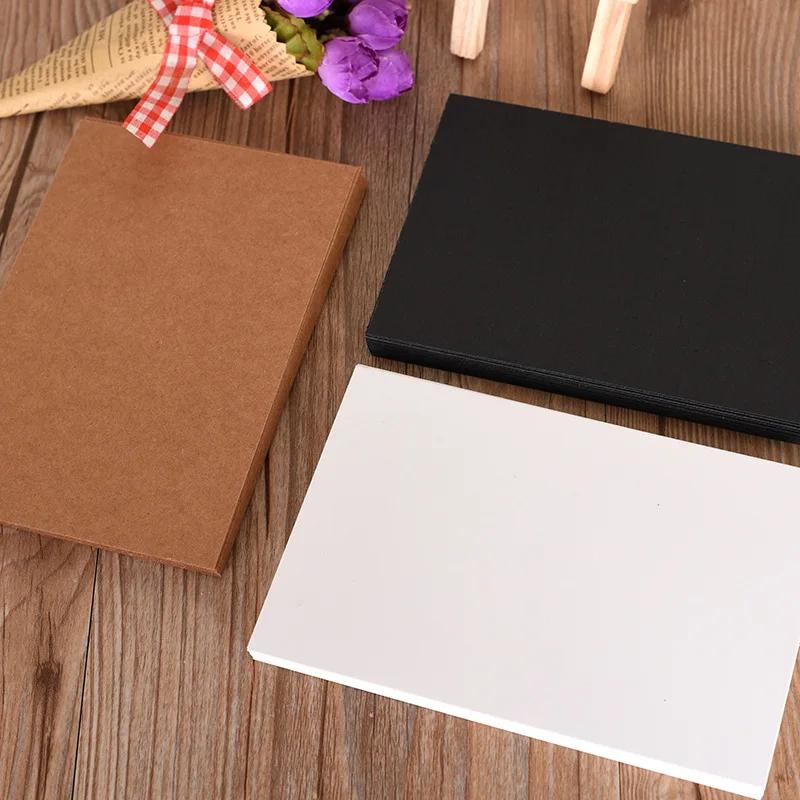 20 Sheets/set DIY Blank Black White Kraft Paper Memo Pad DIY Card Bookmark Kraft Paper Drawing Sketch Paper