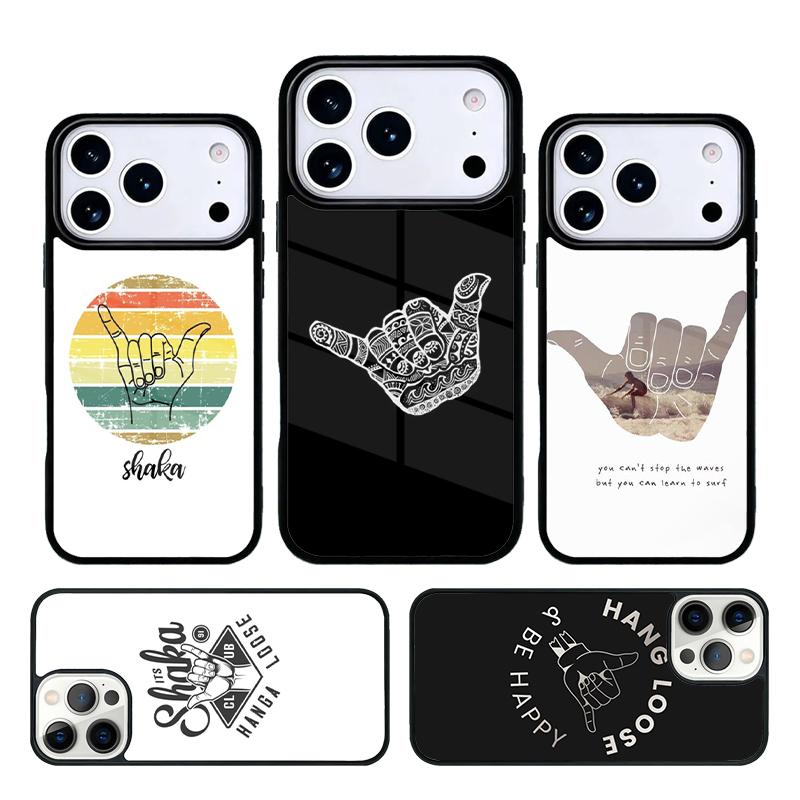 Shaka Surf Hang loose Phone Case For iPhone 17 AIR 16 Pro Max 15 14 Pro 11 12 13 Shockproof Silicone Cover