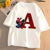 Женская футболка Человека-паука с буквенным принтом ABC, хлопковая одежда, топы, женская летняя дышащая милая футболка с коротким рукавом, модный женский топ
