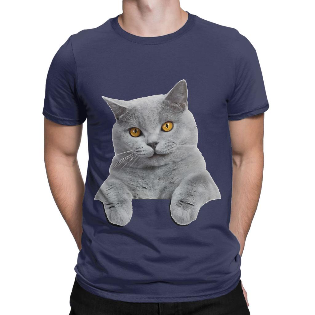 British Shorthair Painting Funny 100 Cotton Tshirt Shorthair Tops Tees For Unisex