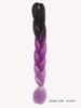24inch Synthetic Braiding Hair Mix Tinsel Glitter Tricolor Synthetic Hair Extensions Jumbo Braids 1pc