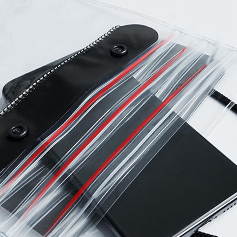 Прозрачный водонепроницаемый чехол для телефона с сенсорным экраном под крышкой мобильного телефона со шнурком для телефона, герметичная сумка для плавания и дайвинга