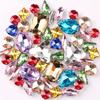 Mixed Glass Mocha AB Claw Drill Mocha Fluorescent Crystal Buckle Clothing Accessories Sewing Drill DIY Jewelry Accessories Rhinestone Sew On Beads