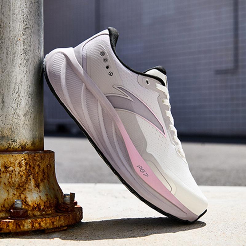 Anta Pg7 Travel Шаг 2.5 Спортивные Удобные Амортизирующие Нескользящие Низкие Повседневные Кроссовки для Бега Женские кроссовки Белый Серый 122545545-4