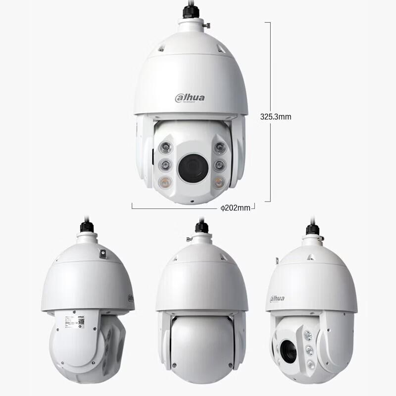 Профессиональная PTZ IP-камера безопасности Dahua купольного типа, с китайской вилкой (адаптер в комплекте)