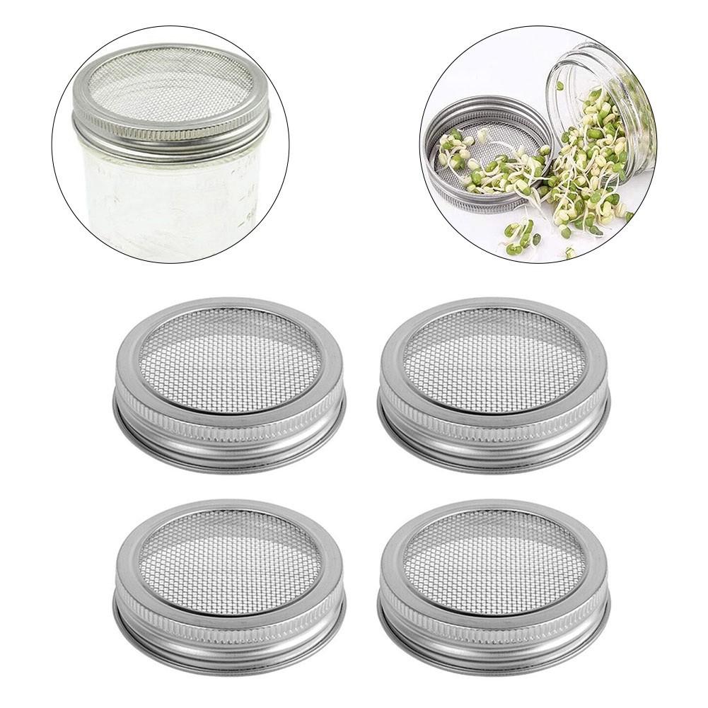 Simplify Sprouting At Home with 4pcs Stainless Steel For Jar Sprout Lids