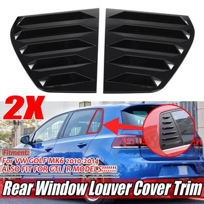 2X Глянцевый черный накладка-жалюзи на заднее стекло автомобиля для VW GOLF 6 MK6 MK6.5 GTI GTD R Жалюзи на заднее стекло Боковые вентиляционные отверстия 2010-2014