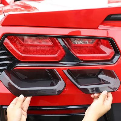 Для Chevy Corvette C7 2014- ABS Затемненные Задние Фонари Задние Противотуманные Фары Заглушка Накладка Наклейка Автоаксессуары