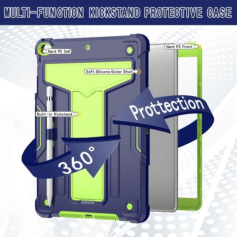 Чехол для iPad 10,2, 7, 8, 9 поколения, детский чехол для iPad 10,2 2019, 2020, 2021 Pro 10,5 Air3, сверхпрочный противоударный чехол с подставкой