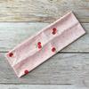 JYSP New Cherry Print Headband Fashionable Sweet and Cool Fruit Pattern Hair Accessory Wide Flat Elastic Hairband for Women