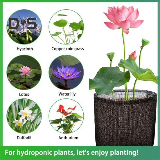 4 шт., водные мешки для посадки, многоразовые воздухопроницаемые кашпо для пруда, сетчатый водный садовый пруд, горшок для растений, горшки для лилий для болотных и наземных растений